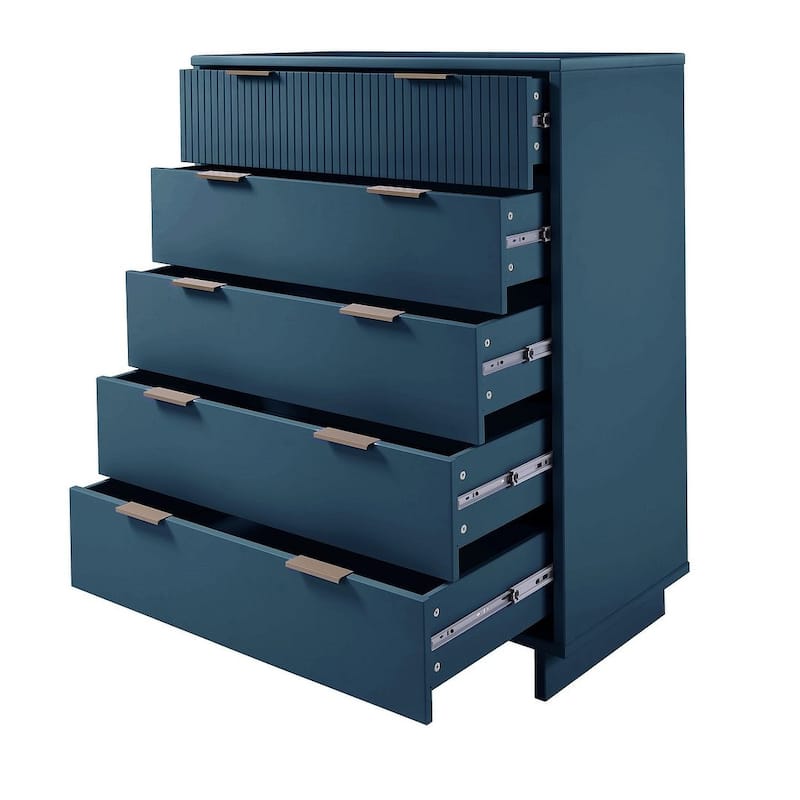 Manhattan Comfort Granville 45.27" Modern Tall 5 Drawer Dresser