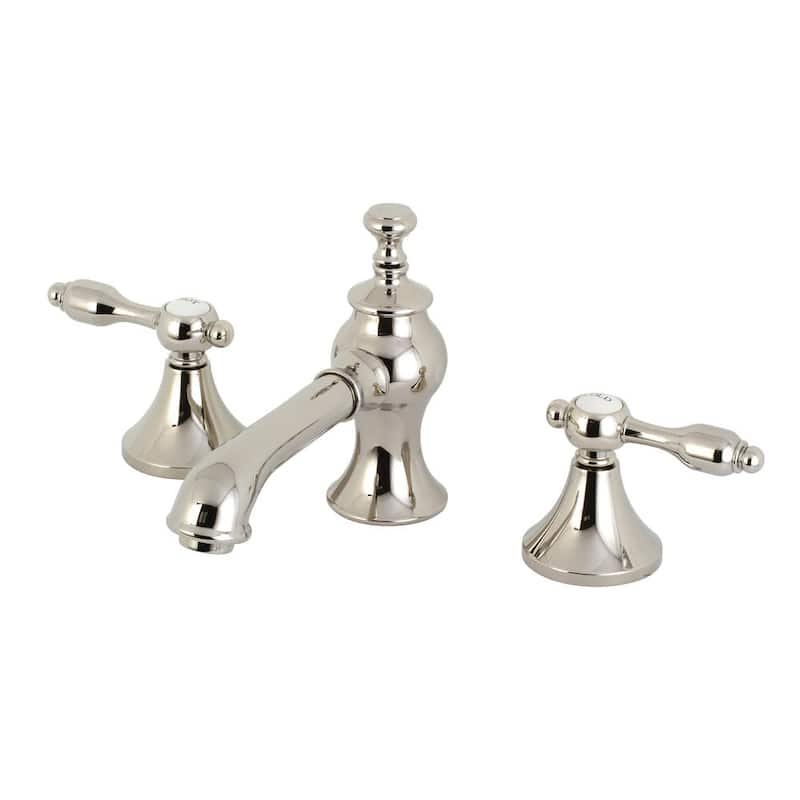 Kingston Brass Tudor 1.2 GPM Widespread Bathroom Faucet with Pop-Up - Polished Nickel