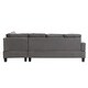 preview thumbnail 9 of 14, Fabric Tufted Sofa Set in Grey with Chaise Lounge and Storage Ottoman - 102"Wx70"Dx35"H