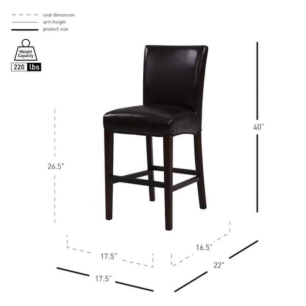 dimension image slide 7 of 8, NPD Furniture Milton Bonded Leather Counter Stool