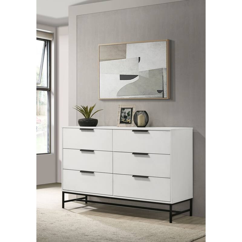 Taraval White 6-drawer Bedroom Dresser