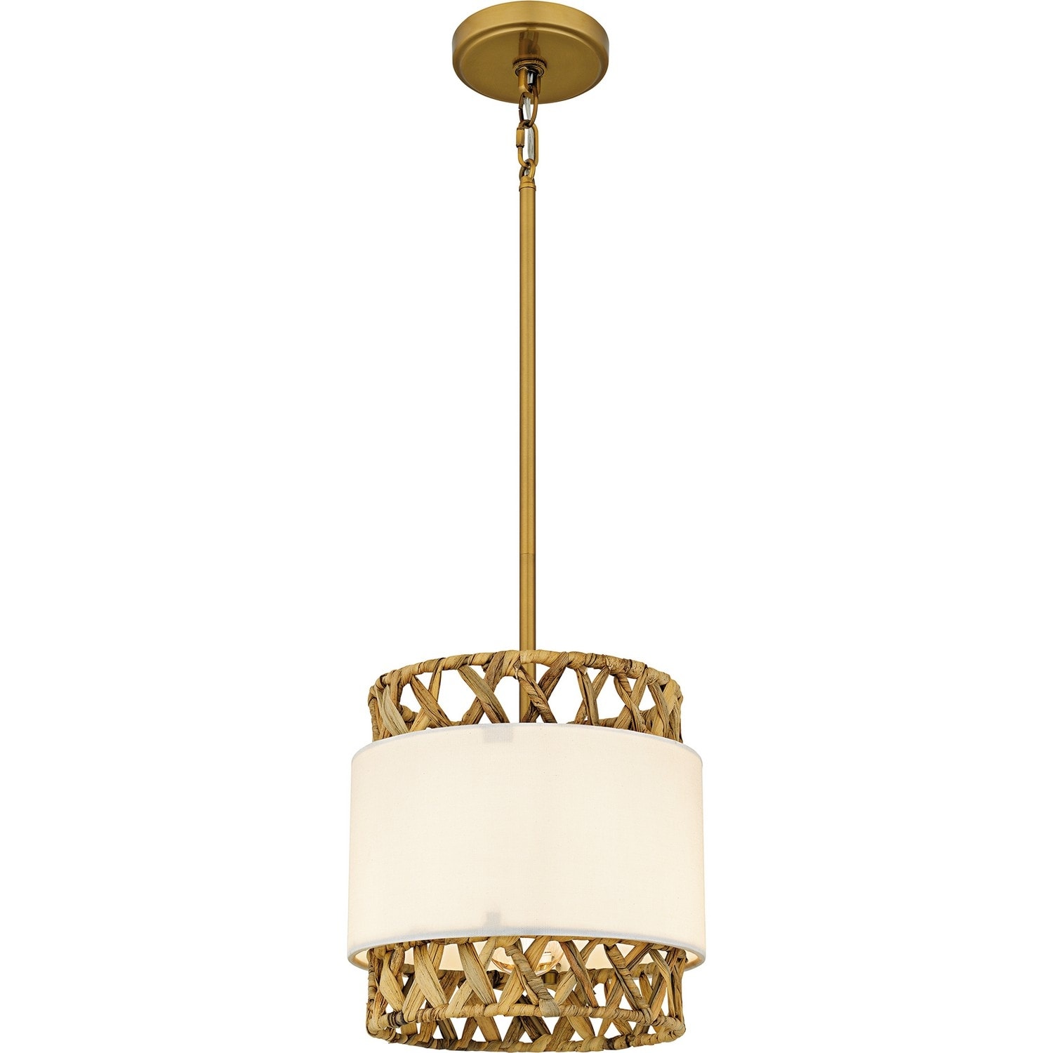 Brushed Gold Mini Pendant from the Kate Collection