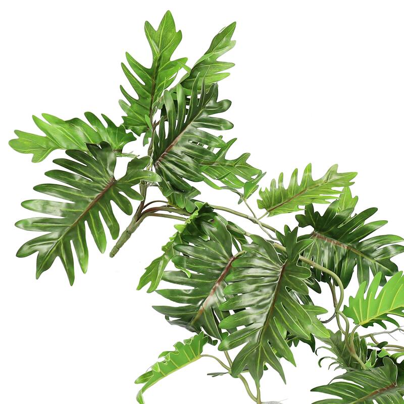 Artificial Selloum Philodendron Leaf Vine Hanging Plant Greenery Foliage Bush 36in - 36" L x 12" W x 6" DP