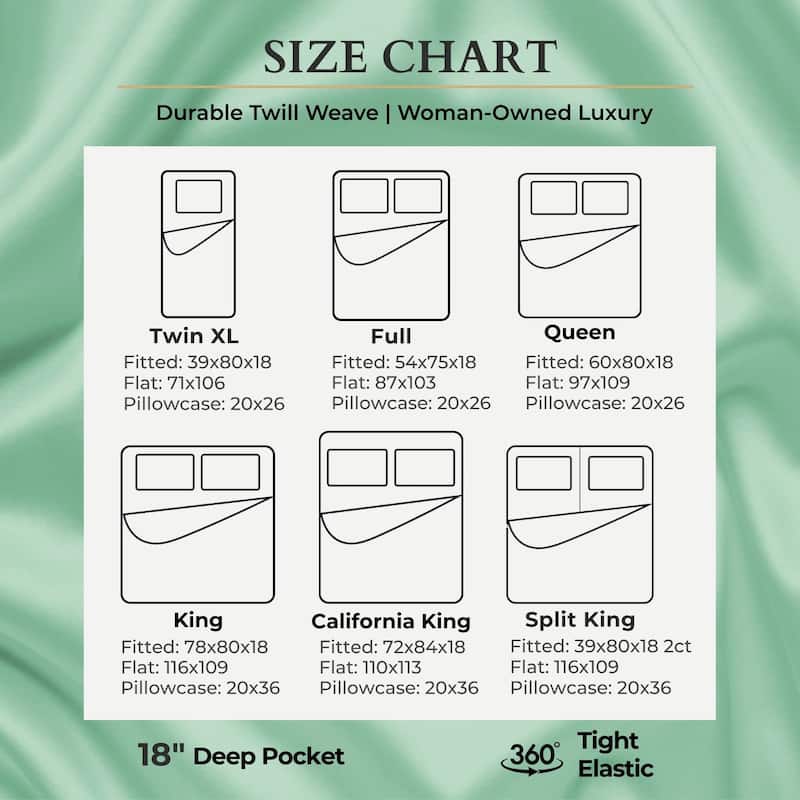 BedVoyage 100% viscose from Bamboo Bed Sheet Set, Split King - White