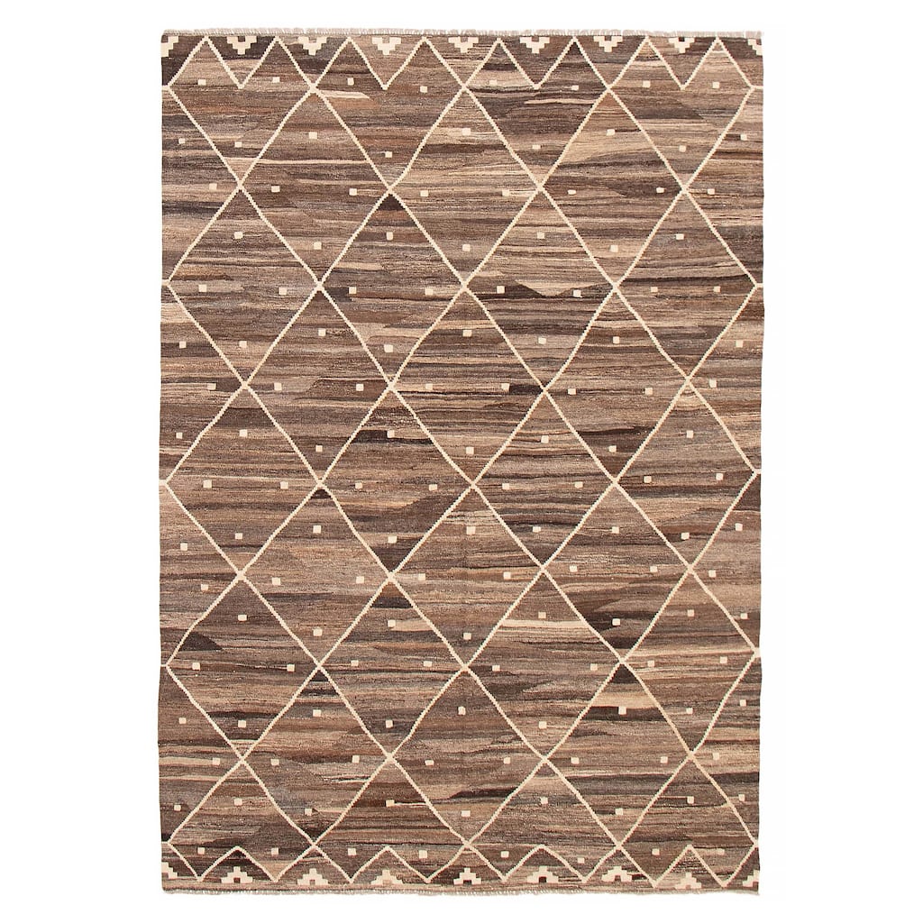 Sivas Brown Kilim 6'11" x 10'0" - 6'11 x 10'0