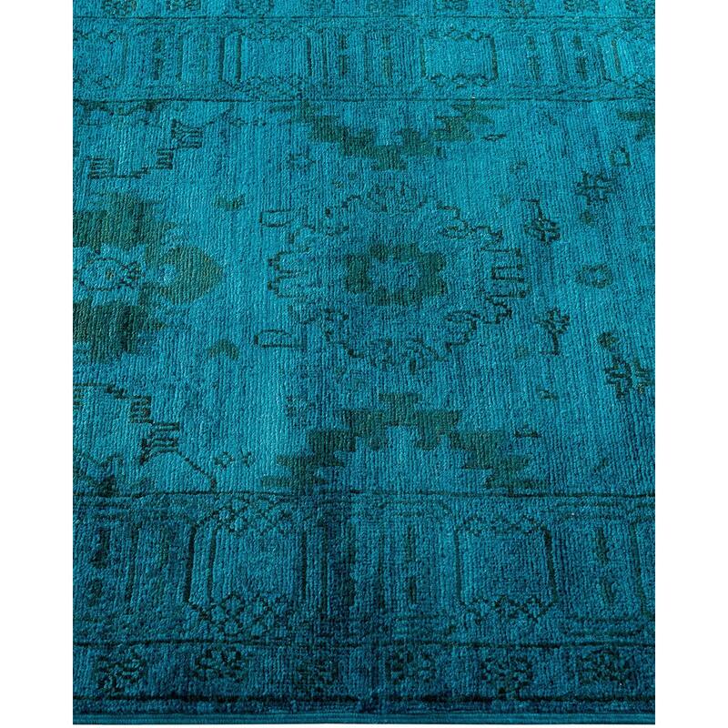 Contemporary Overdyed Wool Hand Knotted Runner - 2' 7" x 10' 2"