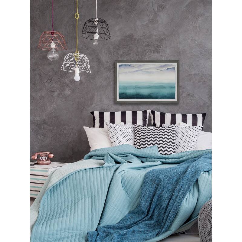 Dusk on the Bay V Framed Wall Art, Elegant Home Touch - Sophisticated Artwork for Refined Décor