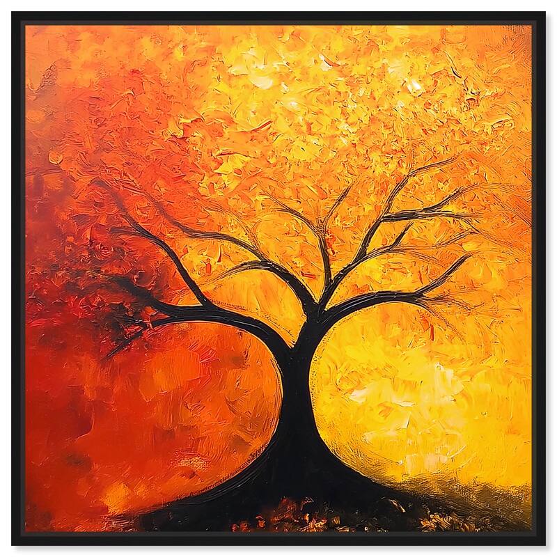 Tree of Opposites I Canvas by Art Remedy - Black - 12" x 12"