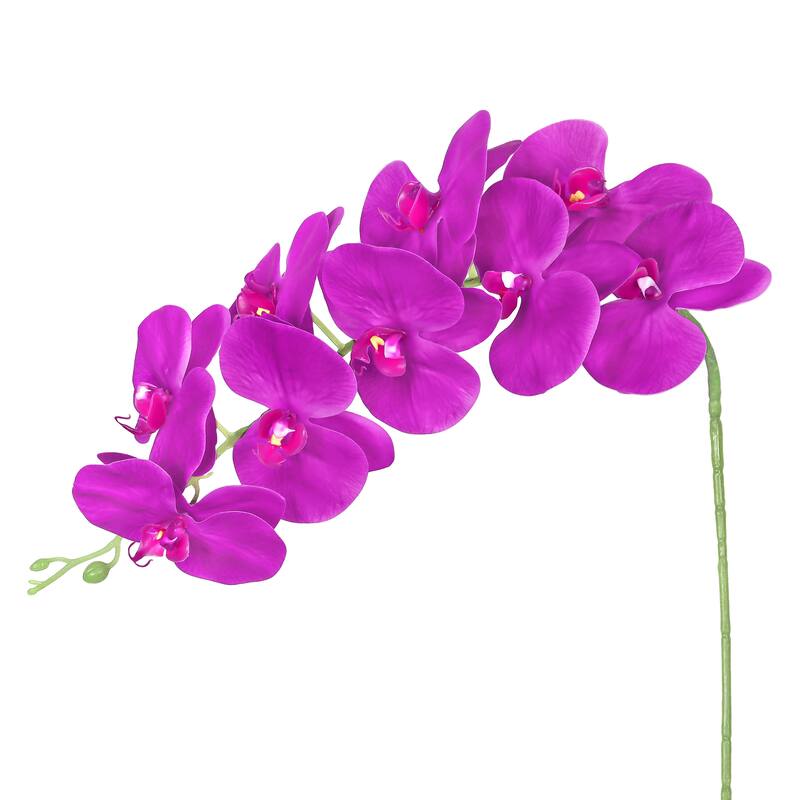 Set of 3 Natural Touch Purple Artificial Phalaenopsis Orchid Flower Stem Spray 40in - 40" L x 6" W x 4" DP