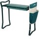 preview thumbnail 4 of 4, Green Portable Outdoor 2-in-1 Stool and Kneeler, Garden Bench with Tool Bags and Kneeling Pad Green