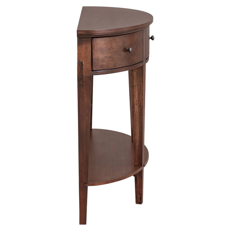 Modern Curved Console Table Sofa Table with 3 drawers and 1 Shelf for Hallway, Entryway, Living Room