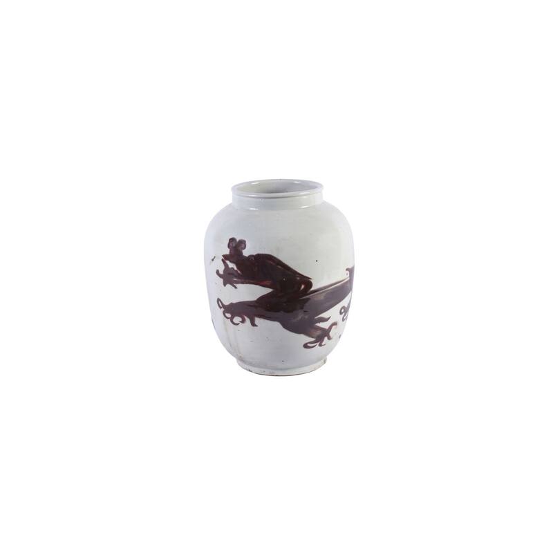 Underglaze Squash Dragon Motif Table Vase