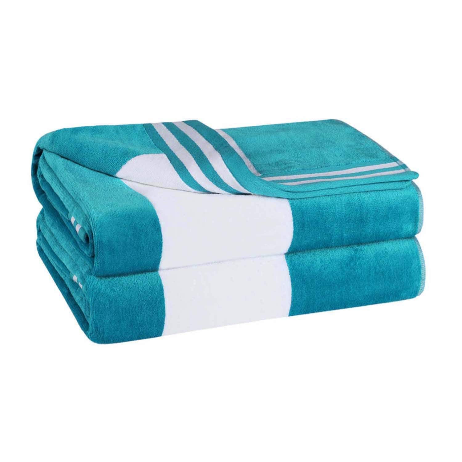 Cabana Stripe Oversized Cotton Beach 2 Piece Towel Set by - Picture 53 of 54
