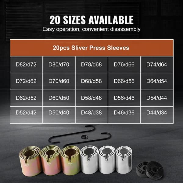 Handor 28pcs Press And Pull Sleeve Kit Remove Bushes Bushing Bearings Seals Removal Insertion Tool Set Handor 28pcs Press And Pull Sleeve Kit Remove Bushes Bushing Bearings Seals Removal Insertion Tool Set
