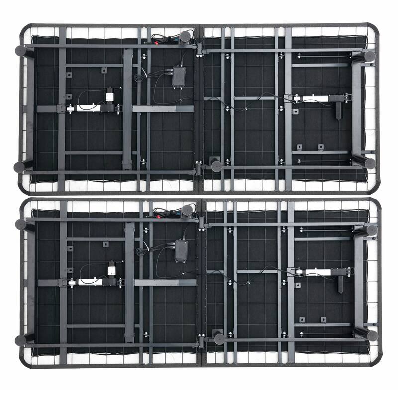 Bridgevine Home Quick Assembly Adjustable Bedframe with Voice Activated Controls