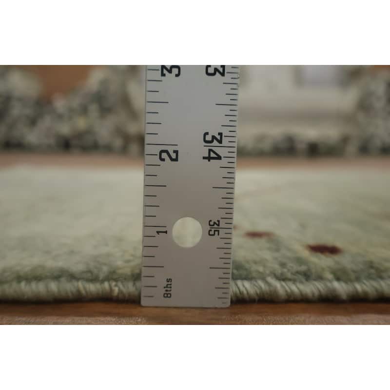 Hand Knotted Oriental 100% Wool Carpet Tribal Modern Navy Blue & Blues Gabbeh (kashkoli) Area Rug - 2' 11'' X 2' 2''