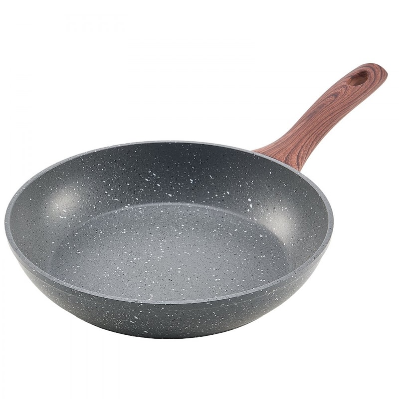 3 Piece Aluminum Frying Pan Set with Nonstick Surface and Stays Cool Handles Suitable for All Stoves