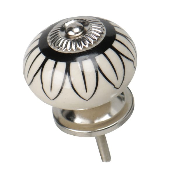 Ceramic Knobs Vintage Knob Drawer Round Printed Puller Handle for Furniture Cabinet Cupboard Wardrobe Dresser Decorative, #2