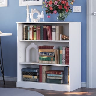 100% Solid Wood 3-shelf Bookcase with Optional Doors by Palace Imports