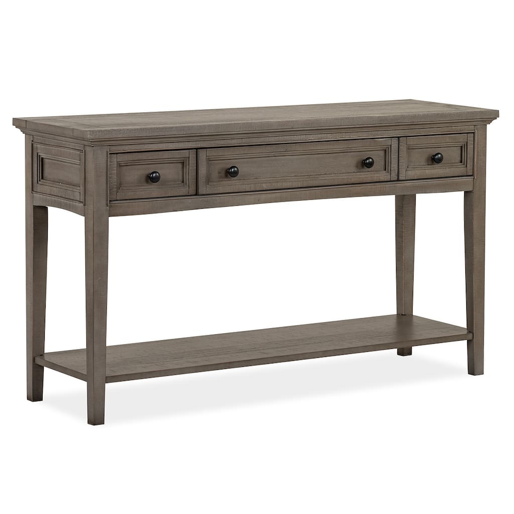 Magnussen Home Paxton Place Dovetail Grey Rectangular Sofa Table - 50''W x 16''D x 29''H