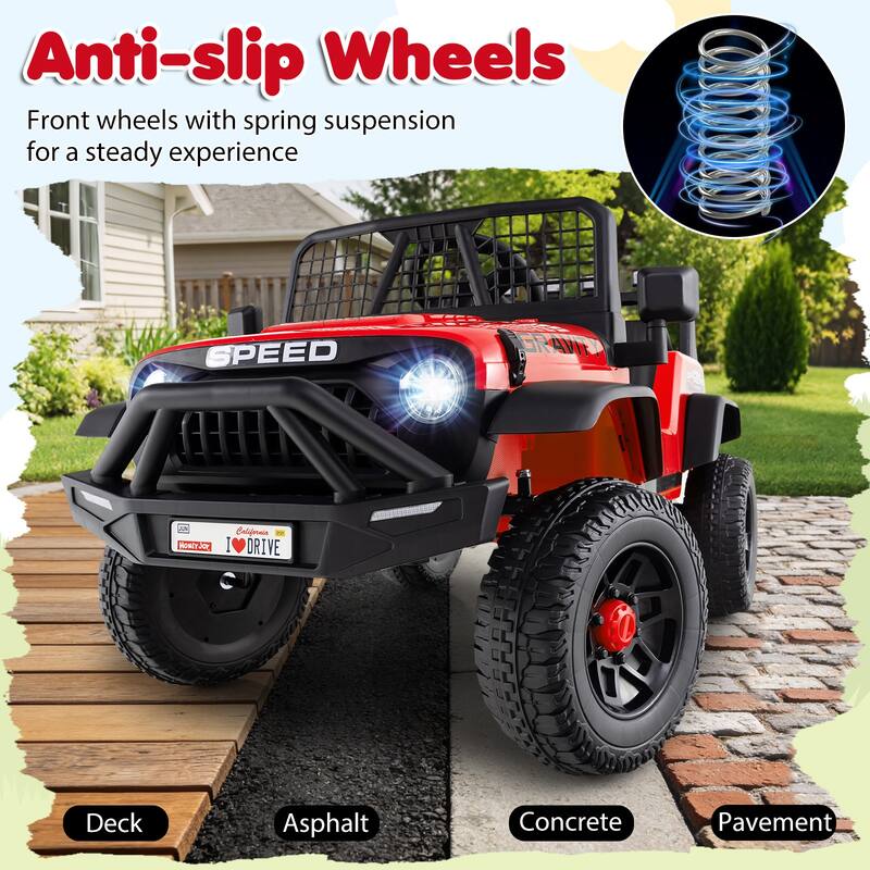 Gymax 24V Ride On Car for Kids Battery Powered Electric Vehicle w/