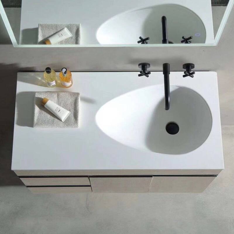 Matte Black Bathroom Wall Mount Sink Faucet with Two Handle