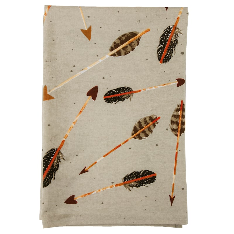 HiEnd Accents Tossed arrow printed Tea Towel 28"x28", 5 piece set