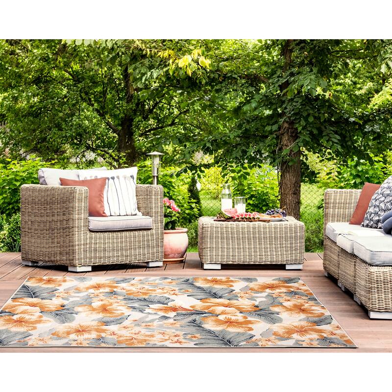 Liora Manne Canyon Tropical Floral Indoor/Outdoor Rug