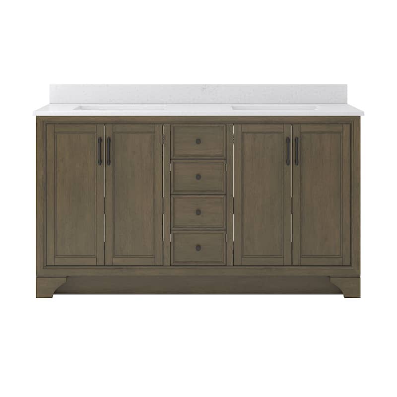 CRAFT + MAIN LCVT6122D-QCV Lanagan 61" Free Standing Double Basin