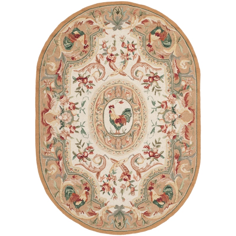 SAFAVIEH Handmade Chelsea Myranda French Country Rooster Wool Rug