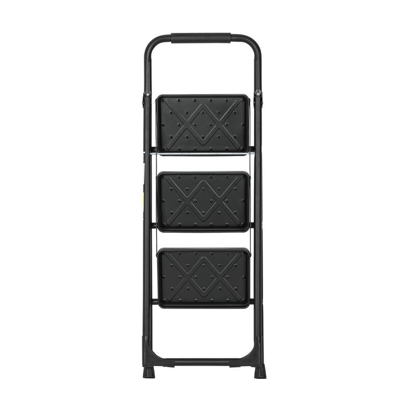 330 lb Capacity 3-Step Iron Folding Step Stool Ladder