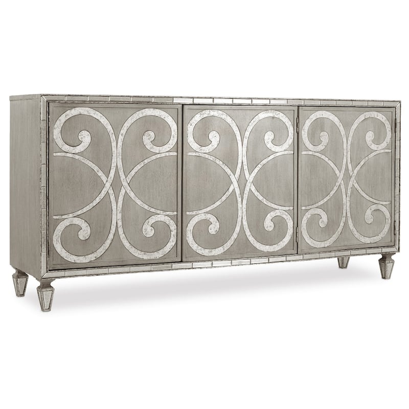 Hooker Furniture Sanctuary 78" Contemporary Luxe Credenza Sideboard / - Epoque / Light Oak