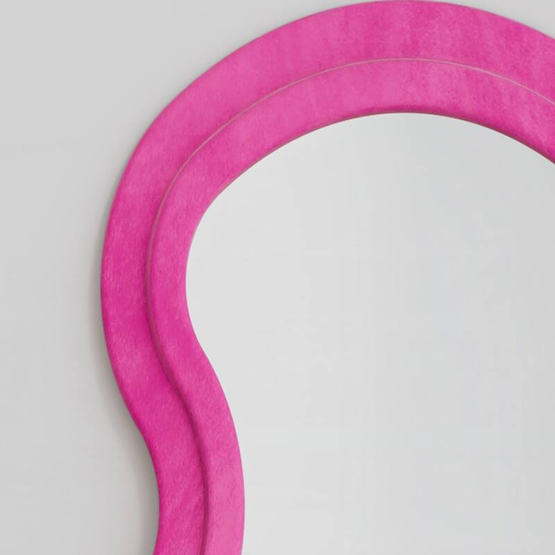 Full Length Wave rose Floor Mirror with Stand