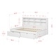 preview thumbnail 11 of 15, Full Bookcase Daybed in White