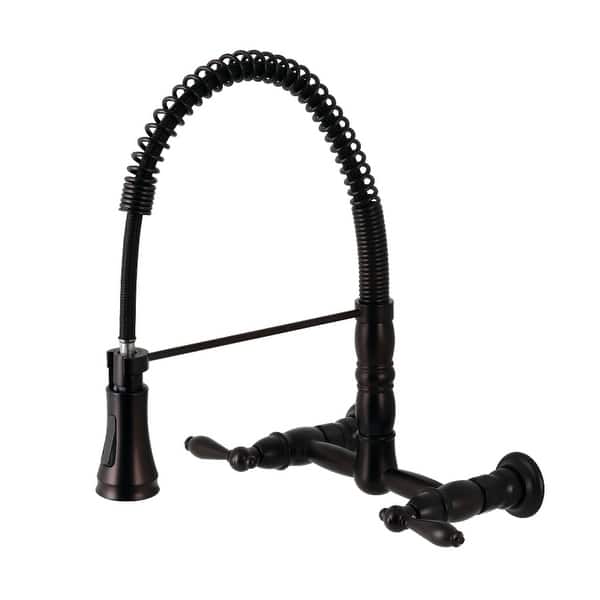 slide 2 of 11, Kingston Brass Heritage 1.8 GPM Wall Mounted Widespread Bridge Pull