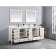 preview thumbnail 56 of 127, Willow Collection 84 in W x 22 in D x 36 in H Aberdeen Double Bowl Sink Bathroom Vanity with Countertop