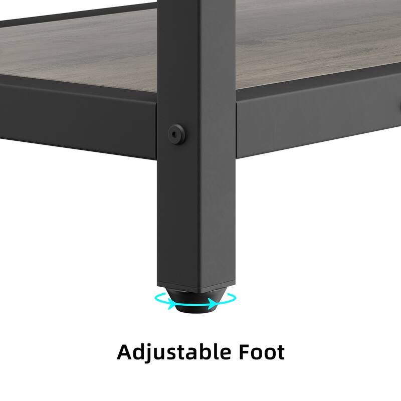 4-in-1 Entryway Bench with Coat Rack with 8 Hooks and 3-Tier Storage Shelf