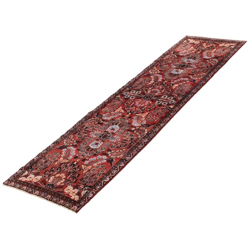 ECARPETGALLERY Hand-knotted Andelz Red Wool Rug - 2'10 x 11'1