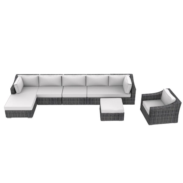 6 seater clearance corner garden sofa