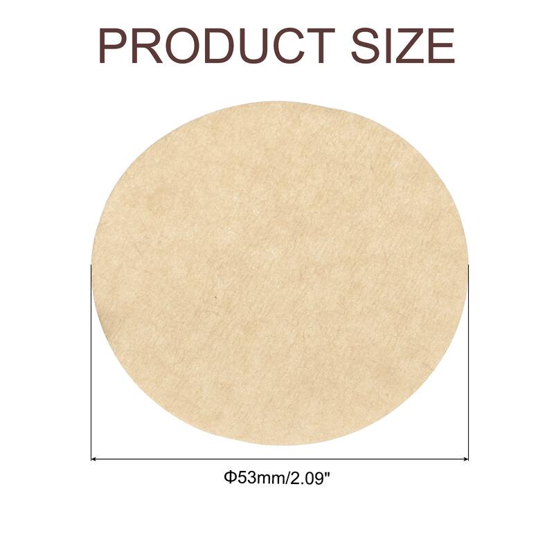 600Pcs Coffee Filters, Disposable Round Paper Filter for Home Office - Natural - 53mm