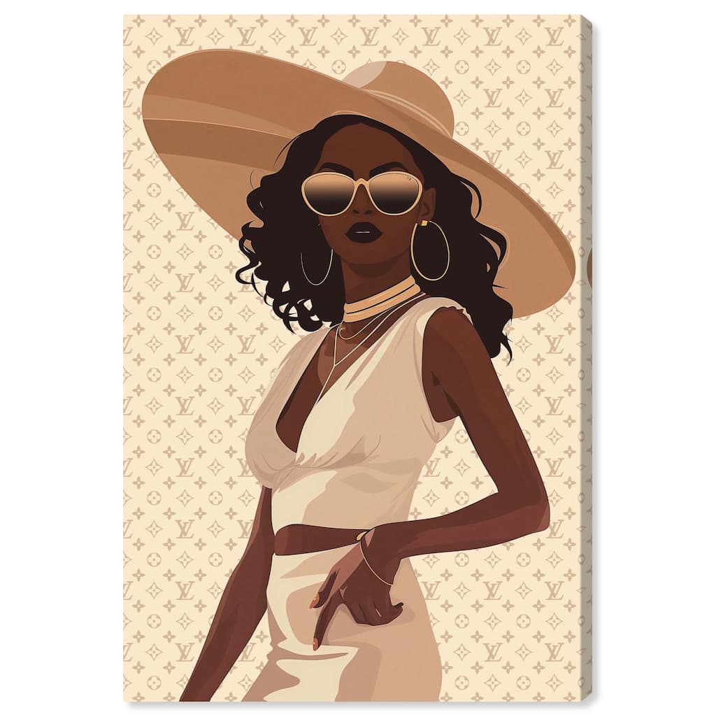 Stylish Gal in Tans Canvas by Art Remedy, Gallery Wrapped