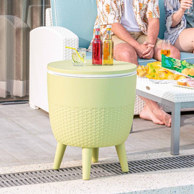 Lagoon Cancun Resin All Weather 2-In-1 Side Table and Cooler