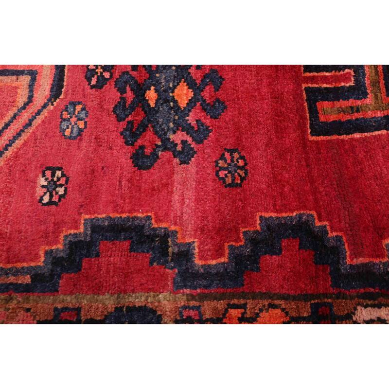 ECARPETGALLERY Hand-knotted Melis Vintage Dark Pink Wool Rug - 4'5 x 9'7
