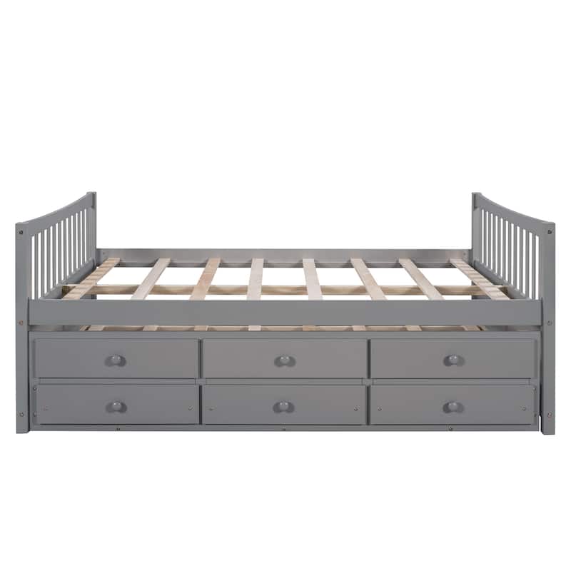 Bed Daybed with Twin size Trundle and Drawers