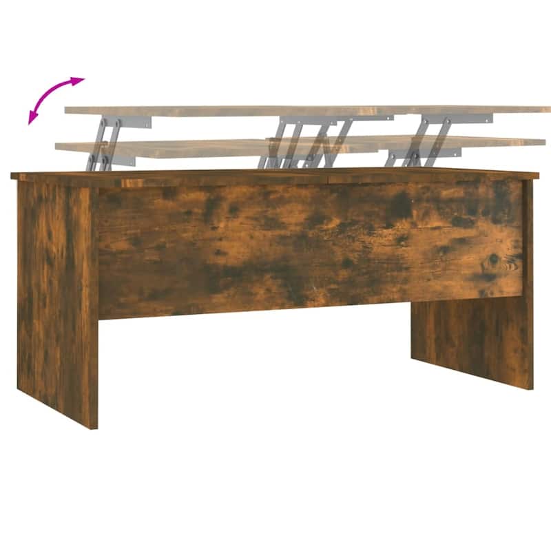 vidaXL Coffee Table Lift Top End Table Accent Side Sofa Table Engineered Wood - 40.2" x 19.9" x 18.3"