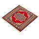 preview thumbnail 3 of 7, ECARPETGALLERY Hand-knotted Finest Peshawar Bokhara Red Wool Rug - 2'6 x 2'7