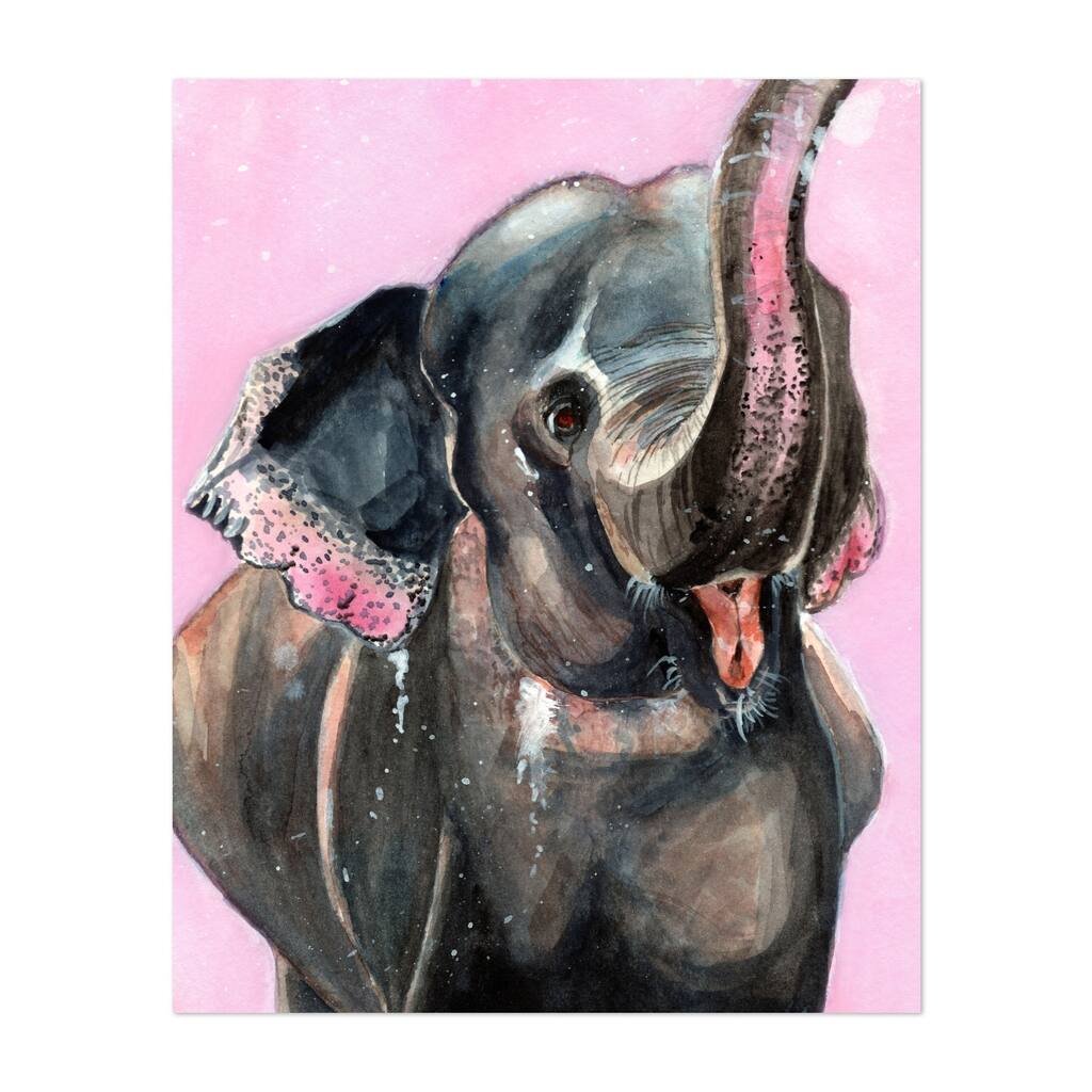 Asian Elephant Painting Animals Art Print/Poster