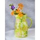 preview thumbnail 1 of 5, Euro Ceramica Primavera Handpainted Stoneware Pitcher - 50 oz