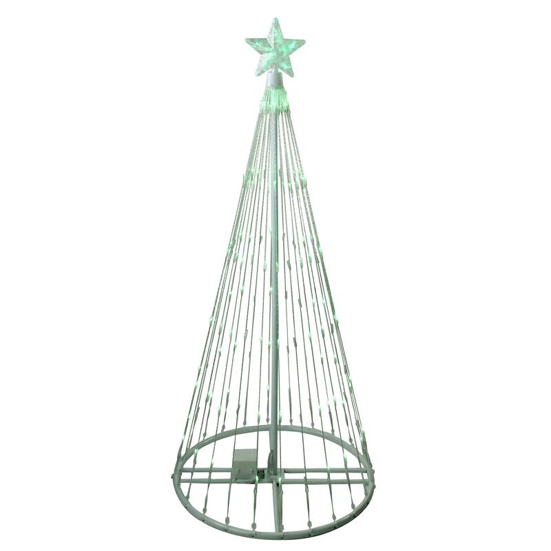 4' Green LED Lighted Christmas Tree Show Cone Outdoor Decoration