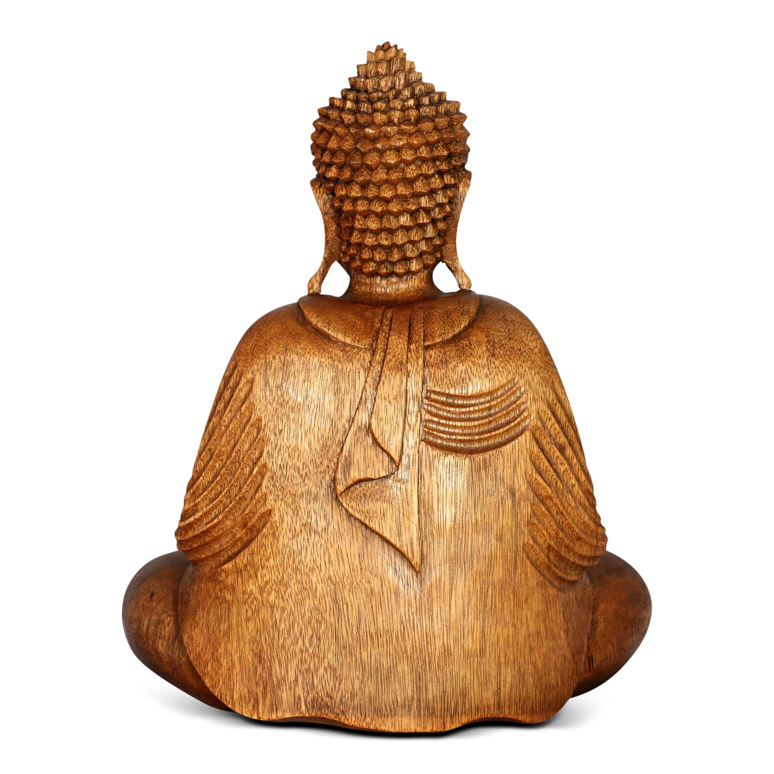 Wooden Serene Sitting Buddha 